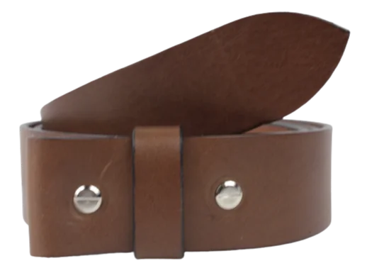 1.75 Inch (45mm) Brown Belt Strap for Removable Buckles Chicago Screws