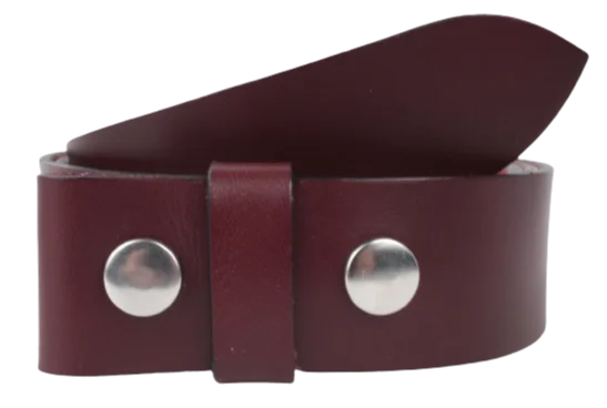 1.75 Inch (45mm) Burgundy Belt Strap for Removable Buckles