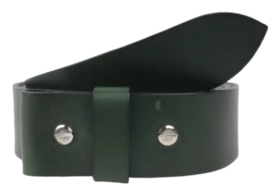 1.75 Inch (45mm) Green Belt Strap for Removable Buckles Chicago Screws