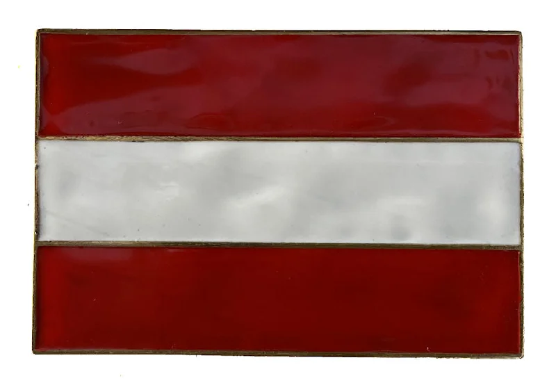 Austrian Flag Belt Buckle