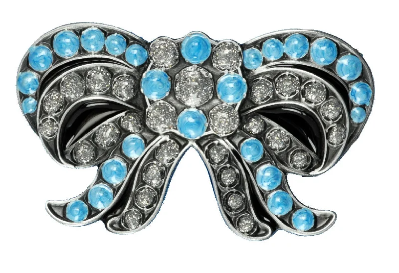 Bow Blue Belt Buckle