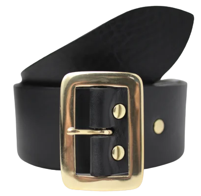 Brass Santa Buckle 2 Inch (50mm) Leather Belt