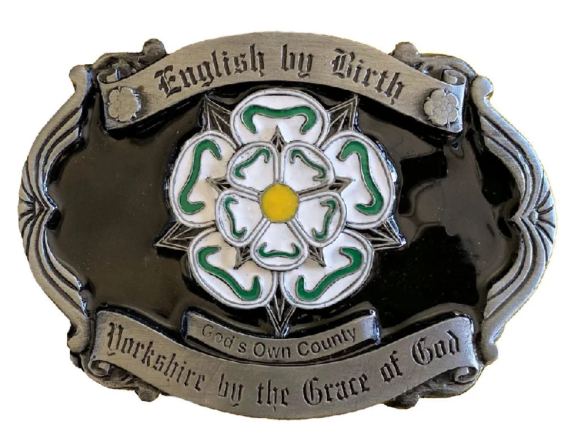 British by Birth Yorkshire by the Grace of God Belt Buckle