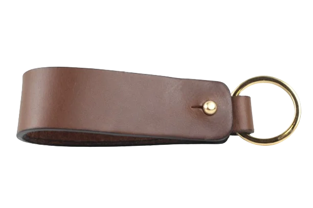 Brown Leather Keychain Holder | Key Ring Belt Holders