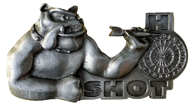 Bulldog Hot Shot Dart Board Belt Buckle