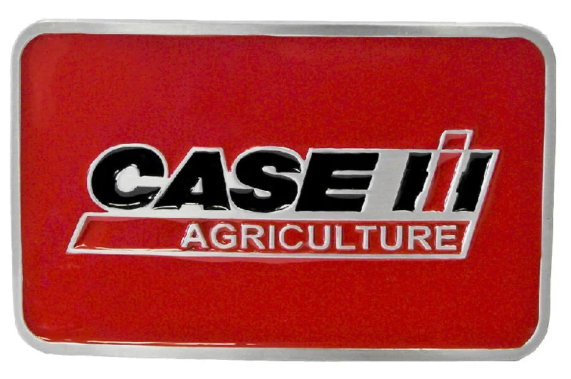 Case Logo Red Rectangle Belt Buckle