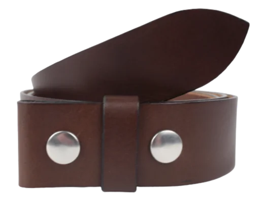 Chestnut 1.25 Inch (32mm) Buckleless Leather Belt Strap