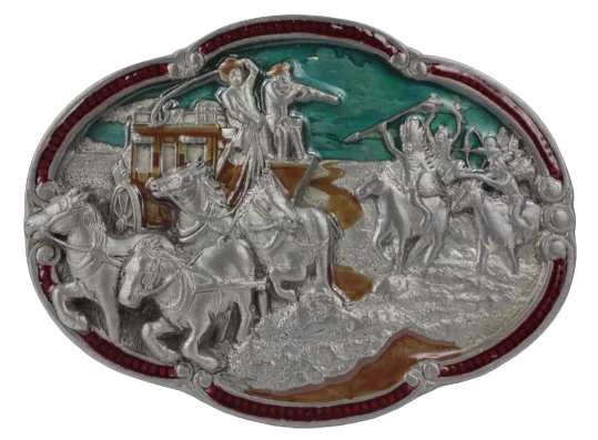 Cowboys Indians Belt Buckle