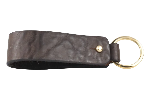 Dark Brown Leather Keychain Holder | Key Ring Belt Holders