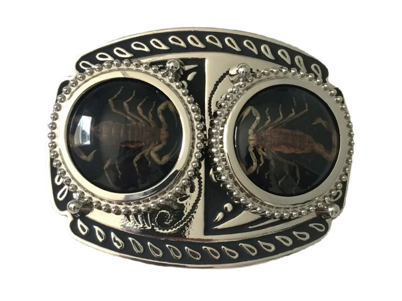 Double Scorpion Belt Buckle