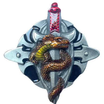 Dragon Talisman Black Belt Buckle