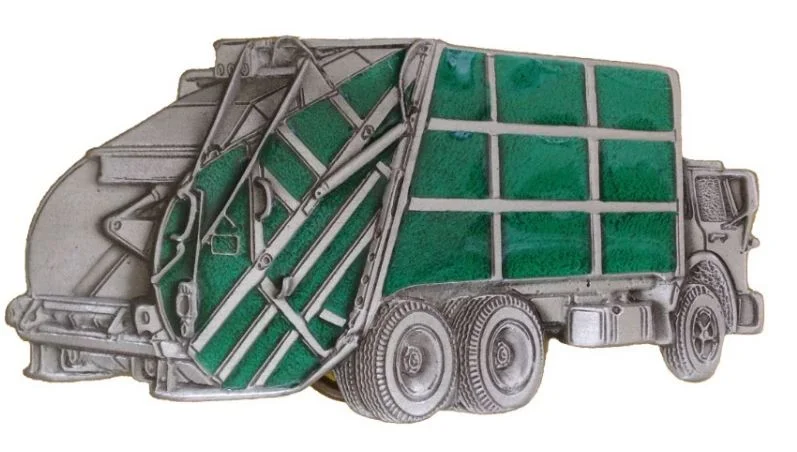 Dust Truck Green Belt Buckle