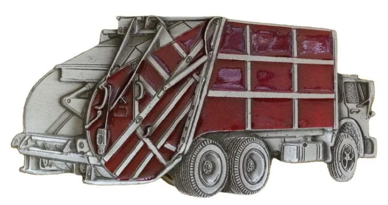 Dust Truck Red Belt Buckle