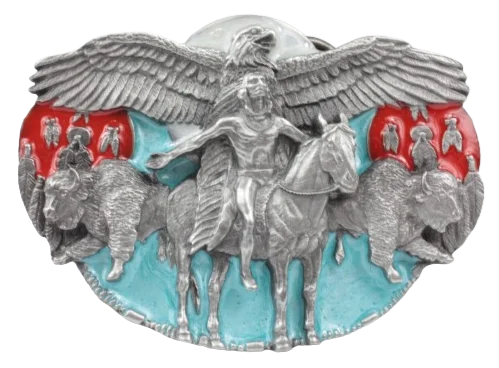 Eagle Spirit Indian Belt Buckle