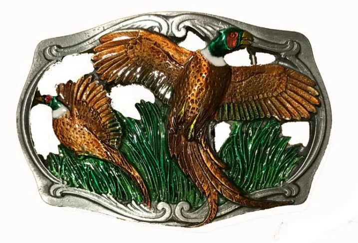 Flying Pheasants Belt Buckle