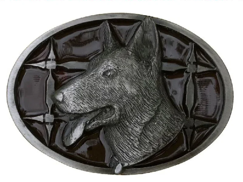 German Shepherd Red Belt Buckle