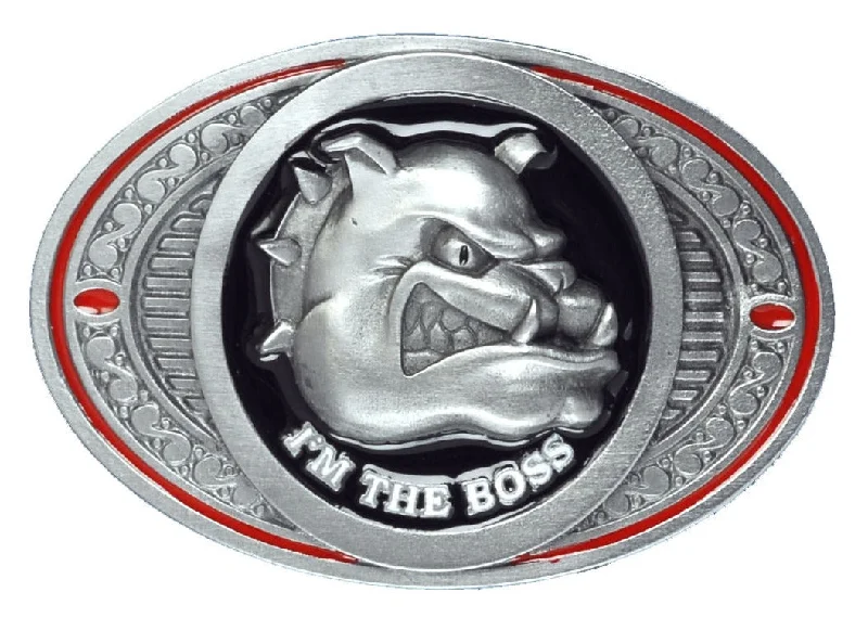 Im the Boss Bulldog Belt Buckle