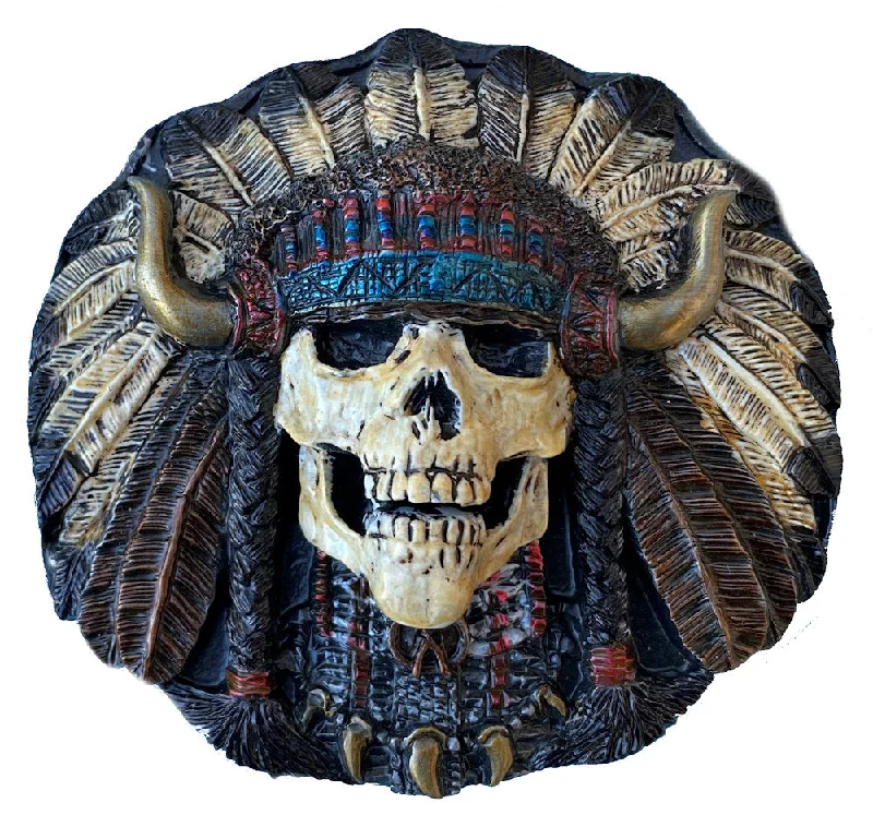 Indian Skull Belt Buckle