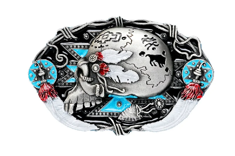 Indian Skull Belt Buckle