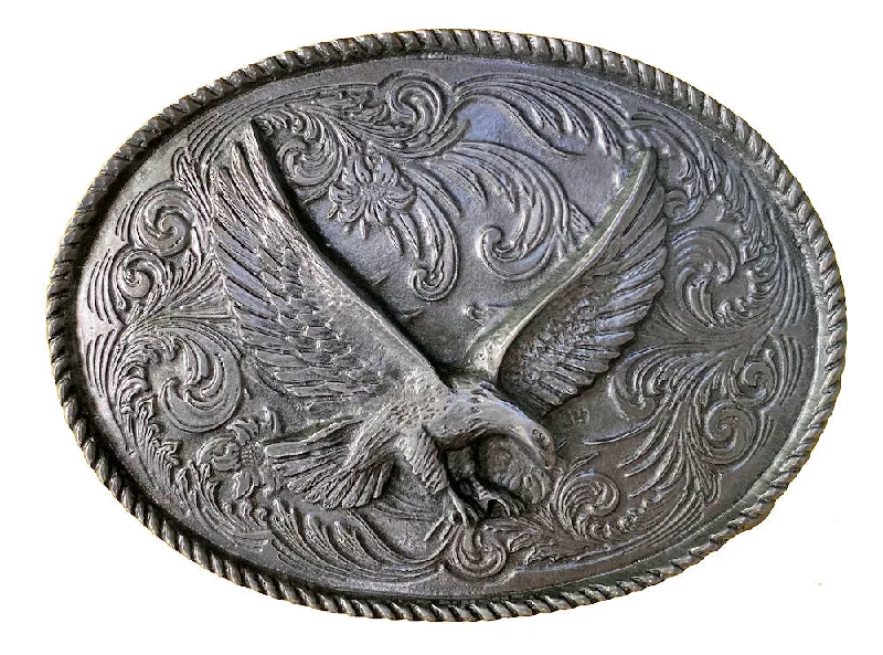 Pewter Rodeo Eagle Belt Buckle