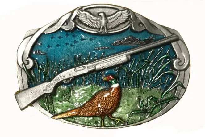 Pheasant Gun Belt Buckle