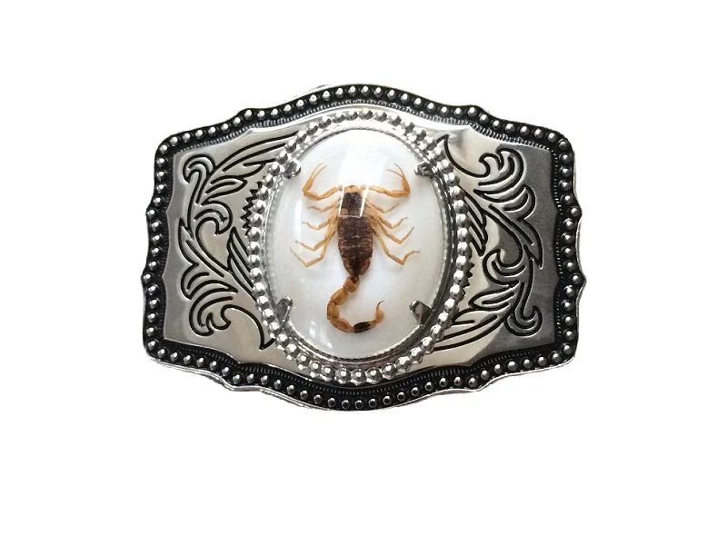 Silver Scorpion Belt Buckle