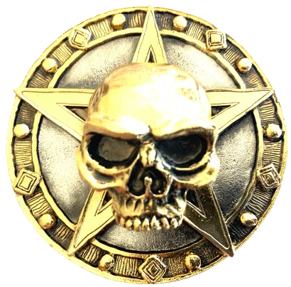 Skull on Star Belt Buckle