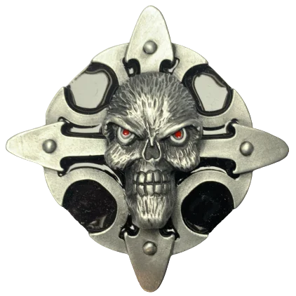 Skull Talisman Black Belt Buckle