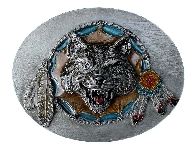 Snarling Wolf Belt Buckle