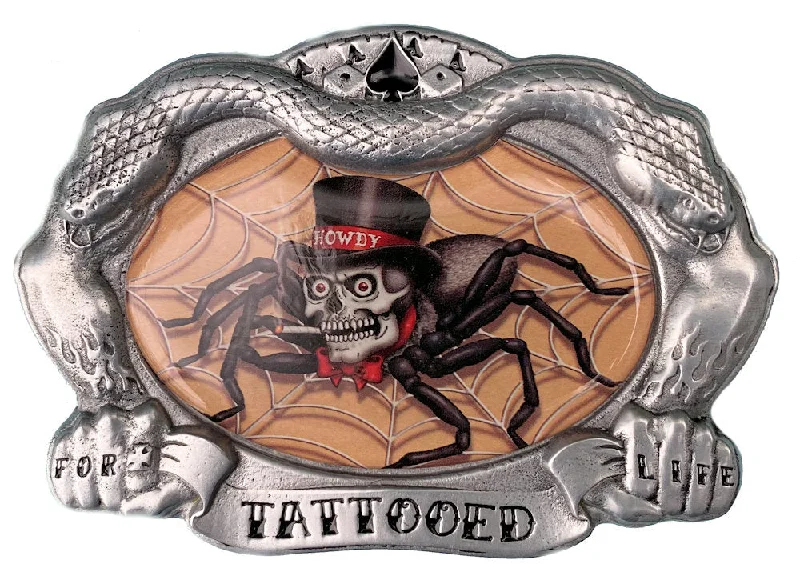 Spider Crystal Coated Belt Buckle