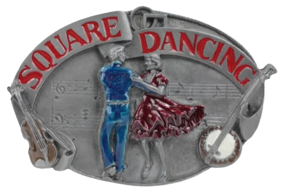 Square Dancing Belt Buckle