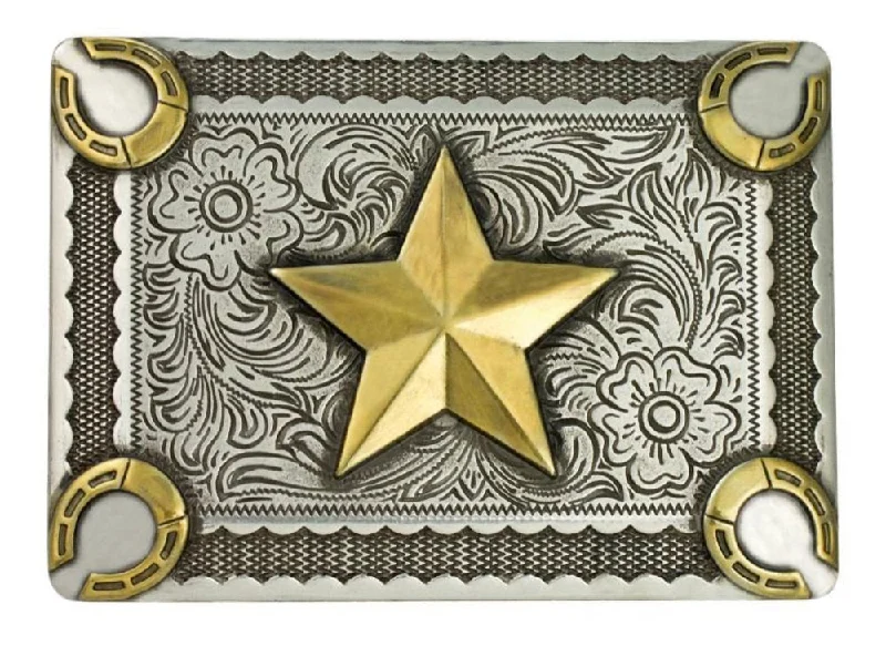 Stars and Horseshoe Trophy Belt Buckle