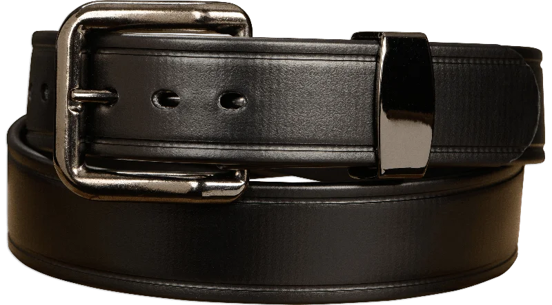 The Hercules Belt™ -  Black Max Thick With Gunmetal Buckle And Keeper 1.50" (H560BK)