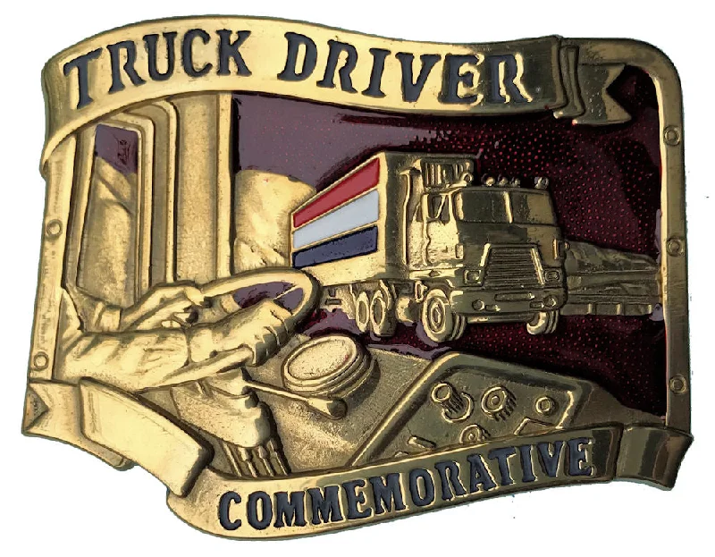 Truck Driver Red Belt Buckle