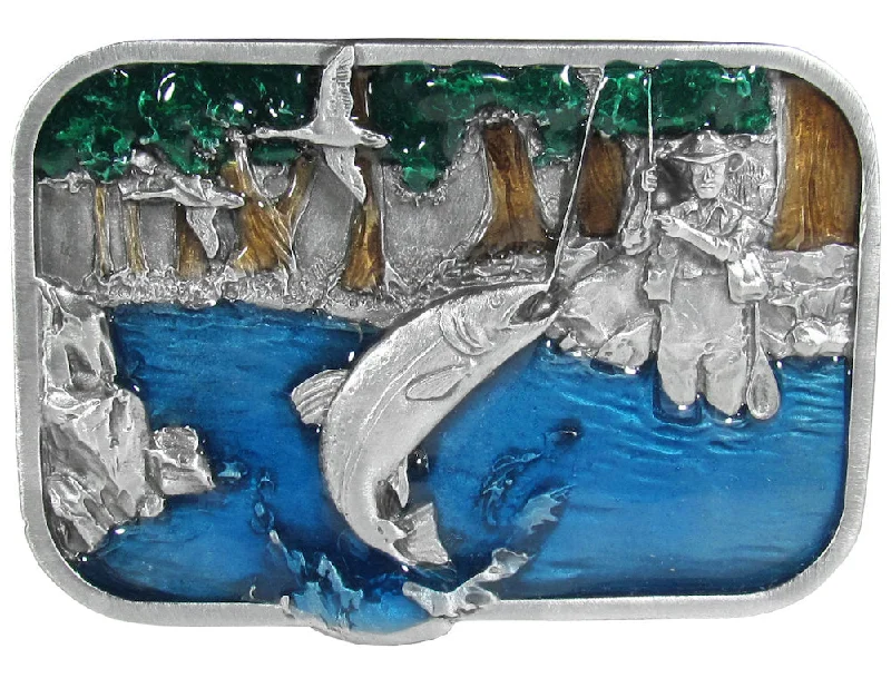 Wading Fisherman Belt Buckle