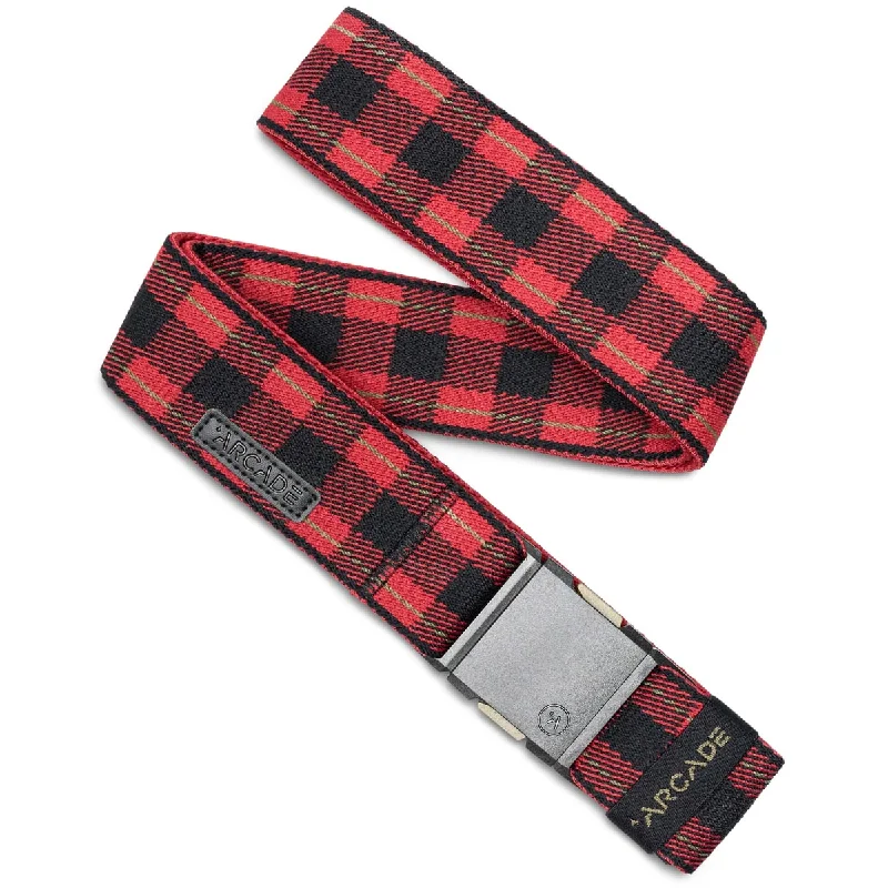 Arcade Plaid Belt - Black/Burnt