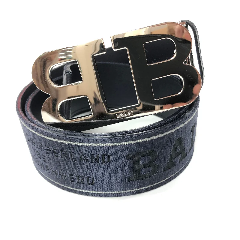 Bally Mirror B Belt-Navy