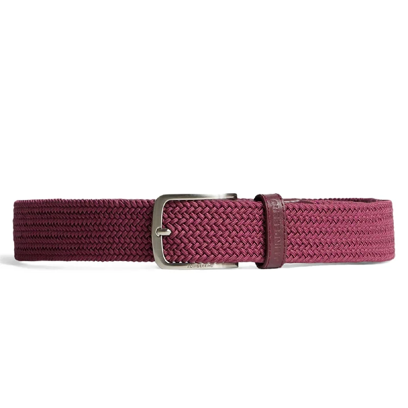 Bernhard Braided Elastic Belt Cabernet - AW24