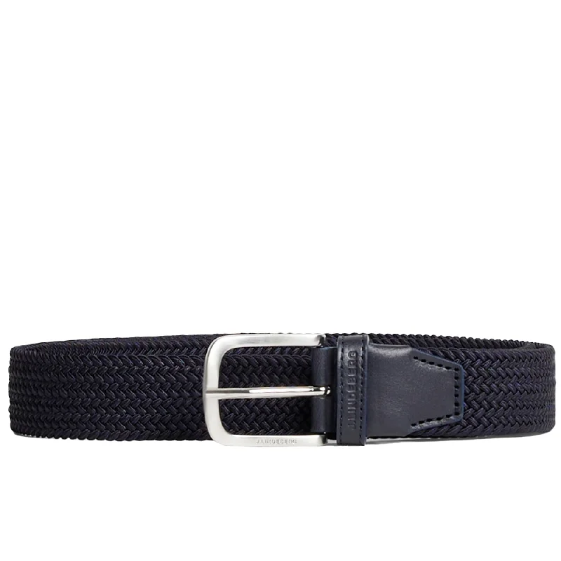 Bernhard Braided Elastic Belt JL Navy - SS24