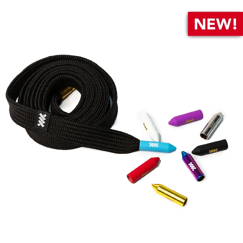 Black Shoelace Belt w/ Interchangeable Aglets