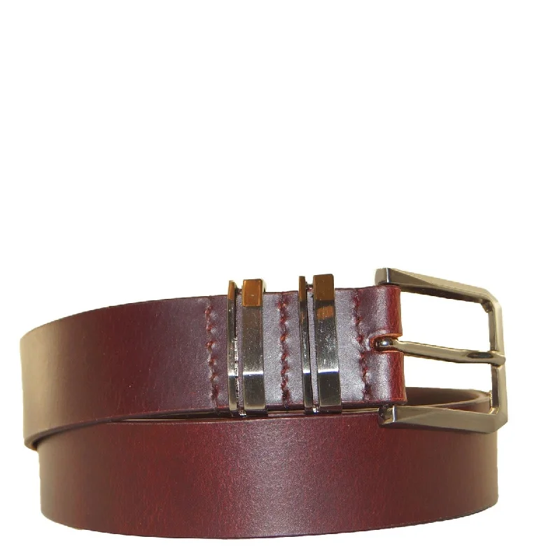 Double Metal Loop Leather Belt - BOP1.5M