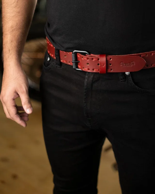 bronco belt cherry red