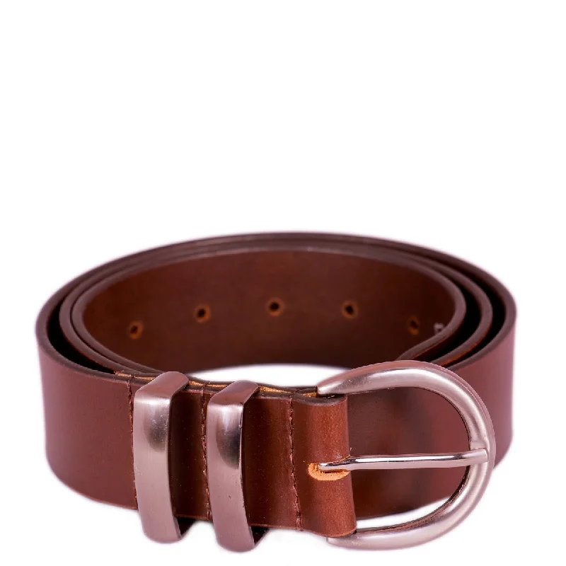 Double Metal Loop Leather Belt - BOP1.75M(N)