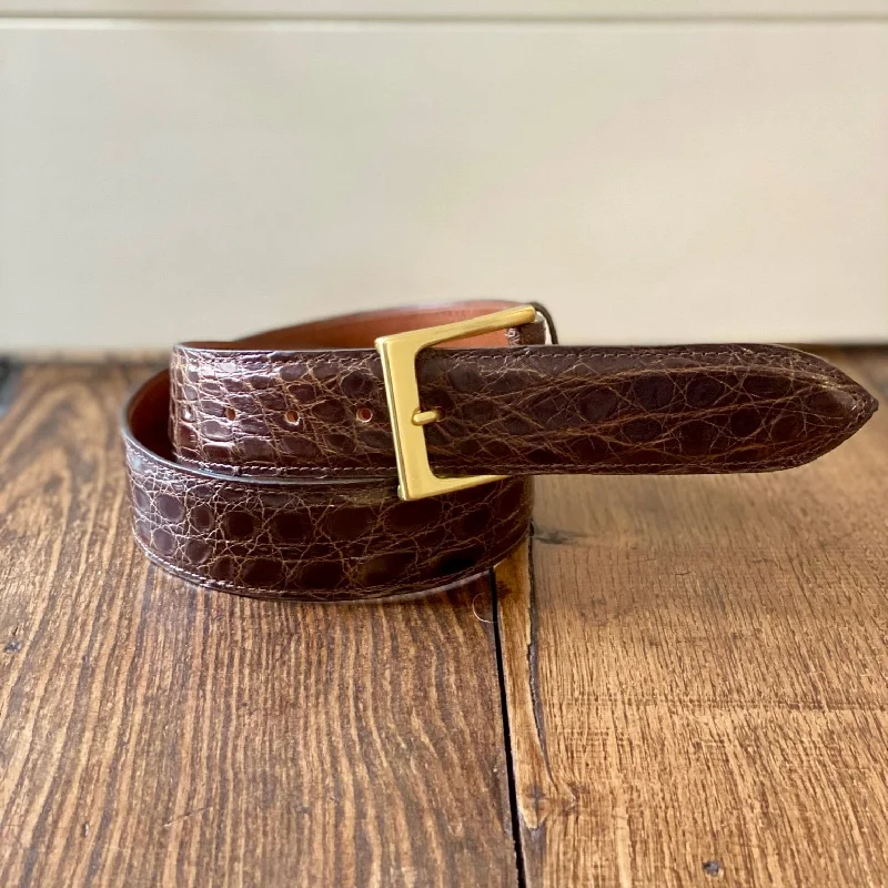 Full Skin Belt, Dark Brown Glazed