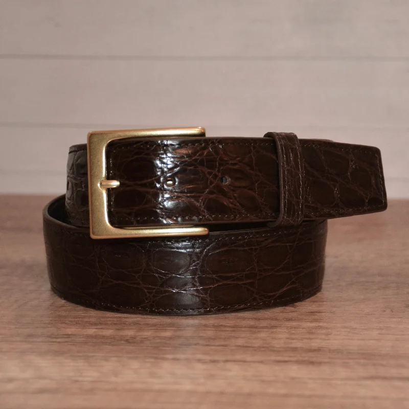 Full Skin Belt, Dark Brown Semi Glazed