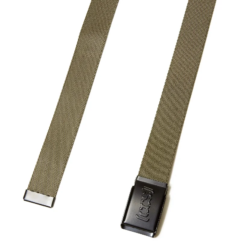 CCS Black Logo Buckle Belt - Olive