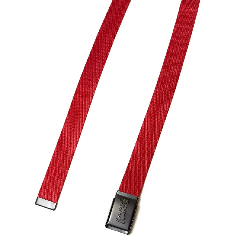 CCS Black Logo Buckle Belt - Red