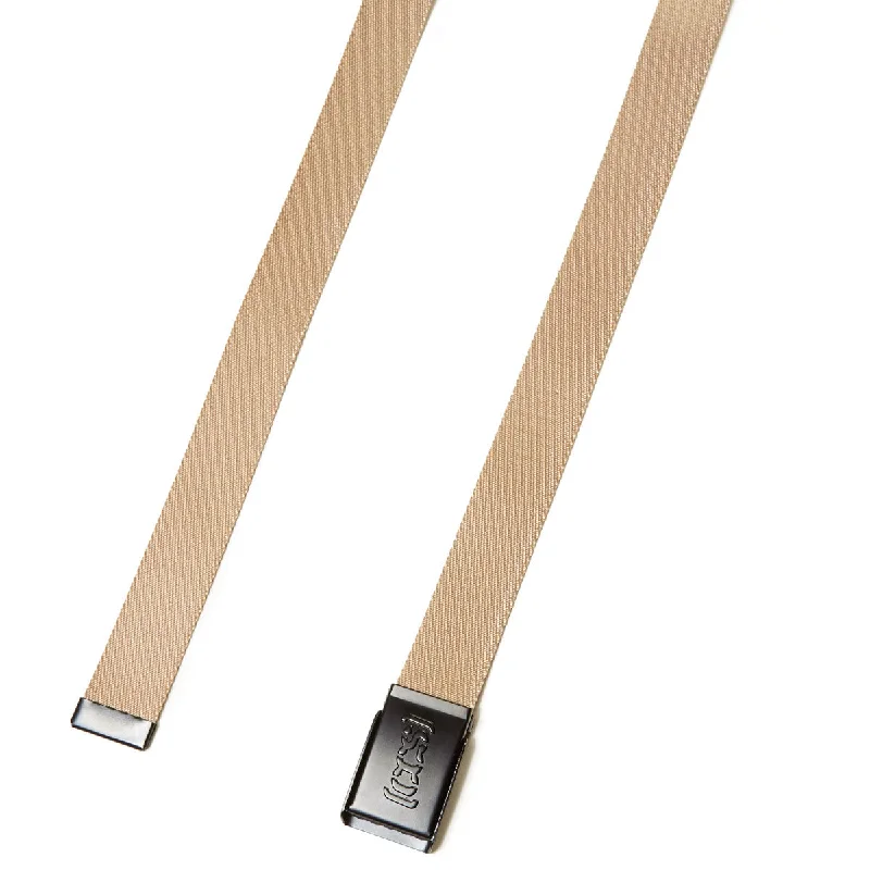 CCS Black Logo Buckle Belt - Tan