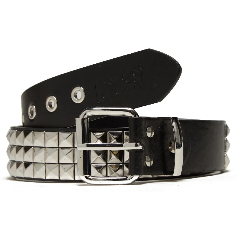 CCS Pyramid Studded Belt - 3 Row - Black