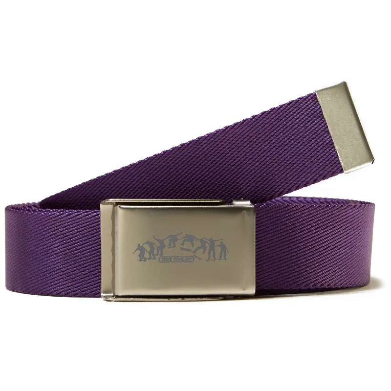 CCS Silver Kickflip Buckle Belt - Purple